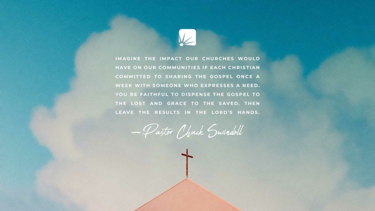 Chuck Swindoll quote about sharing the gospel