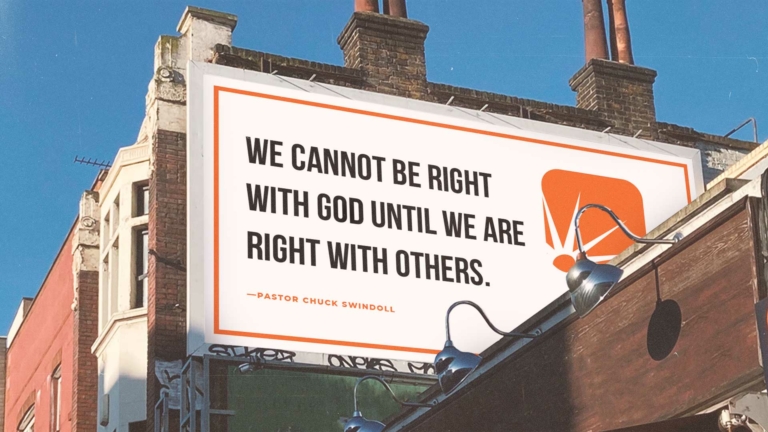 quote: "We cannot be right with God until we are right with others."