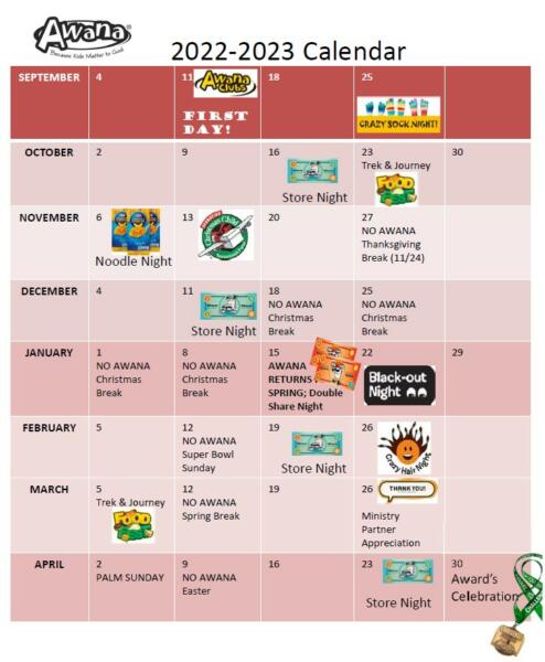Awana Schedule and Fees - Stonebriar Community Church