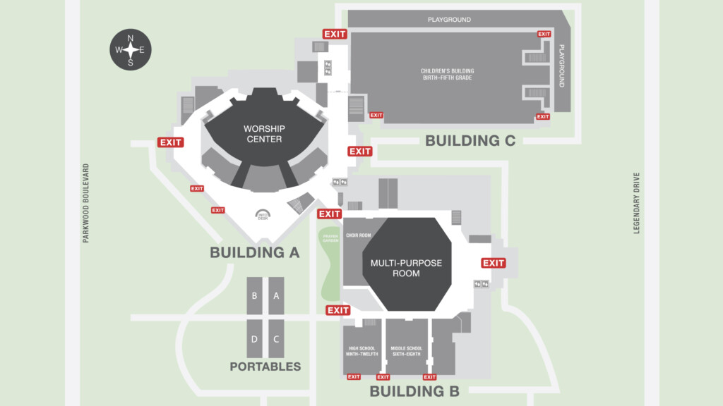 campus Exits map