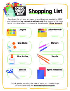 School Supply Shopping List
