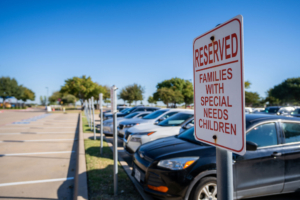Special Needs Parking Lot Sign